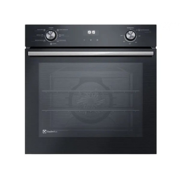 Forno Elétrico de Embutir Electrolux de Convecção - com Dourador 80L Preto OE8EH